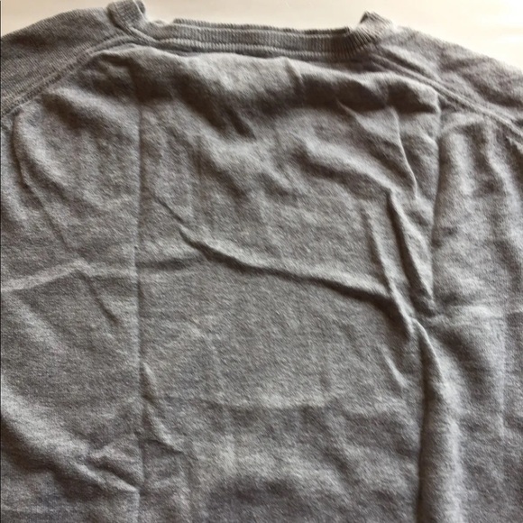 French Connection V-Neck Men Sweater Cotton M Long Sleeve Gray - Picture 2 of 11